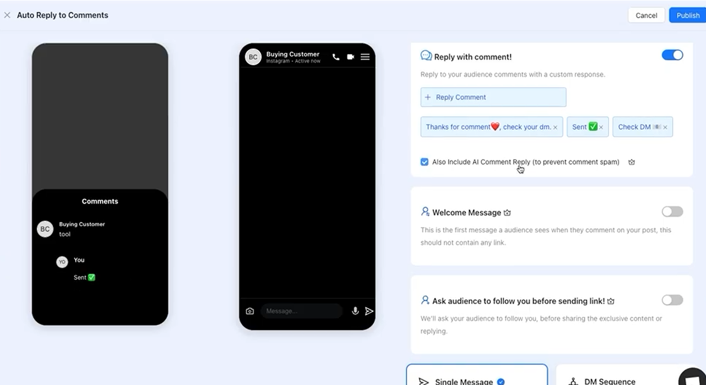 instant dm dashboard