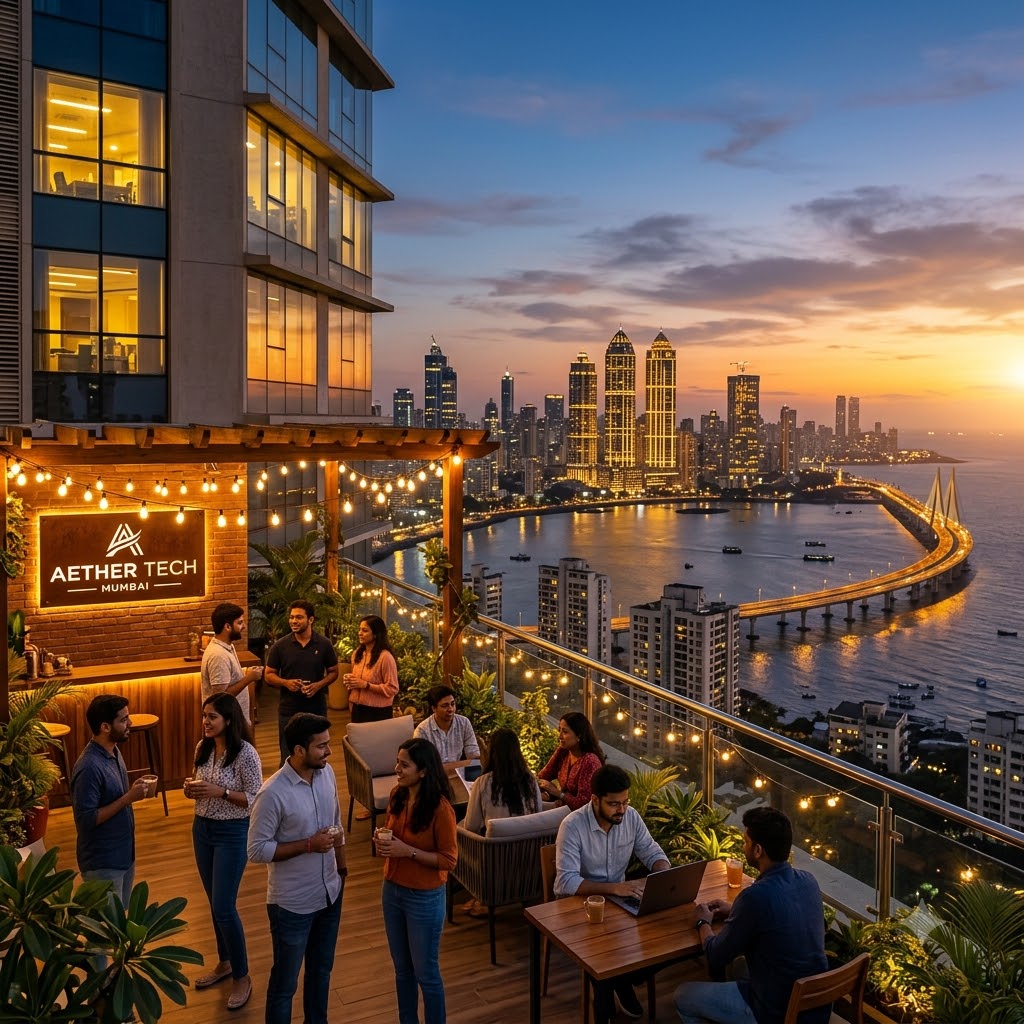 Mumbai skyline at dusk representing homegrown tech company