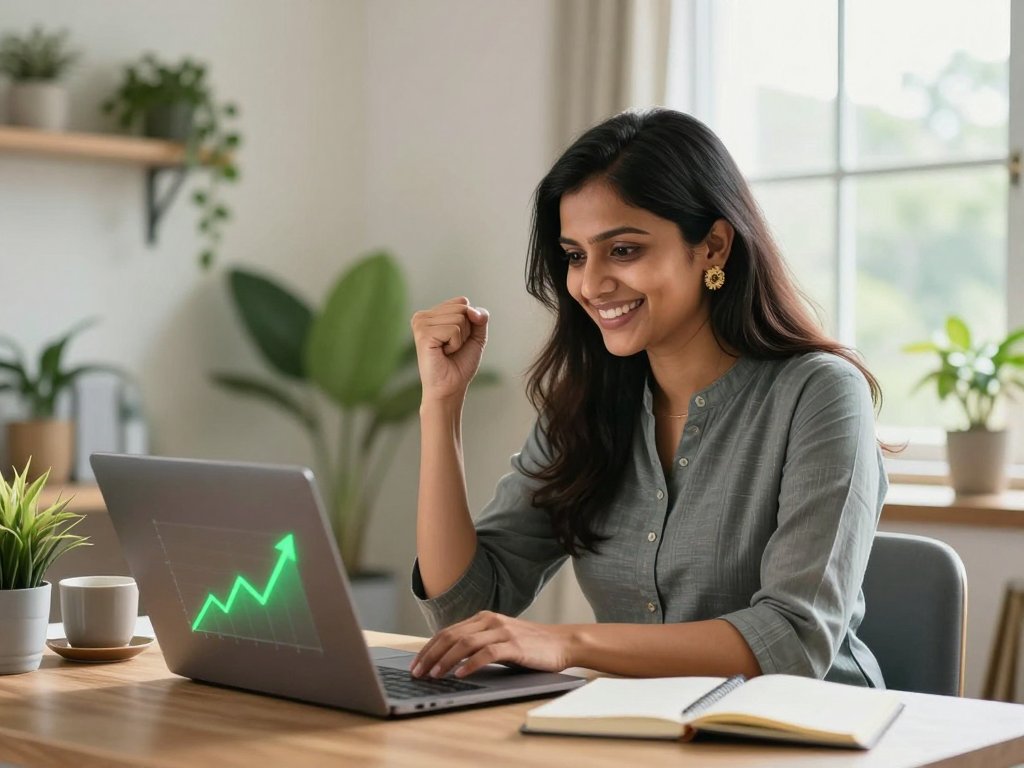 Indian creator celebrating Instagram DM automation success and business growth