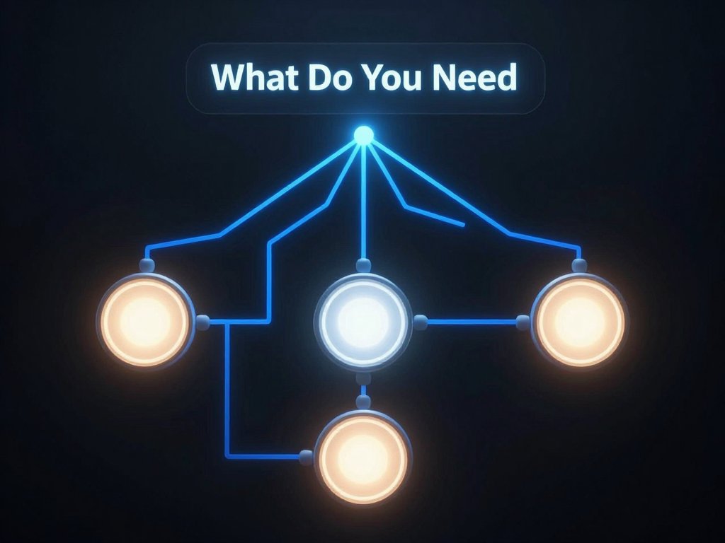 3D decision tree flowchart for choosing the right Instagram DM automation tool